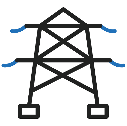 Icon of an electricity tower from the grid